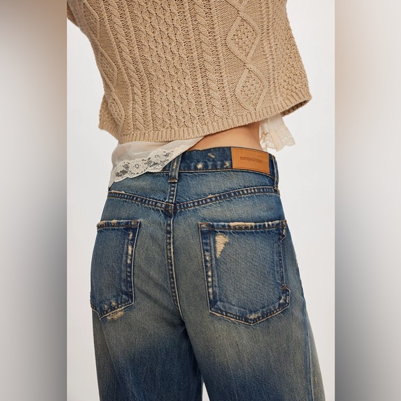 NWT Free People Cotton Citizen The Mila Low Slung Loose Jeans - Picture 3 of 6